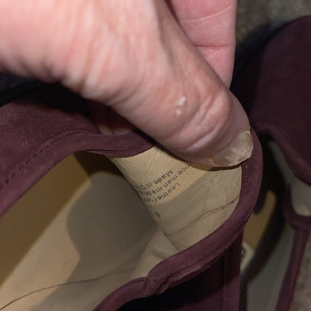 NEVER WORN KARL LAGERFELD PARIS Burgundy Suede Imani Loafers Size 6.5 - Picture 5 of 5